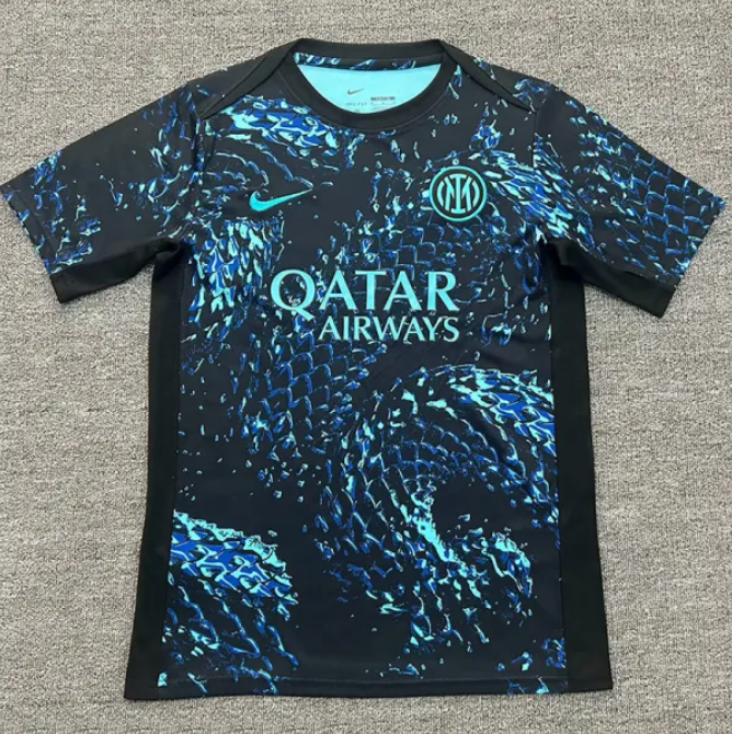 Maillot de football INT 25-26, édition spéciale bleu et noir