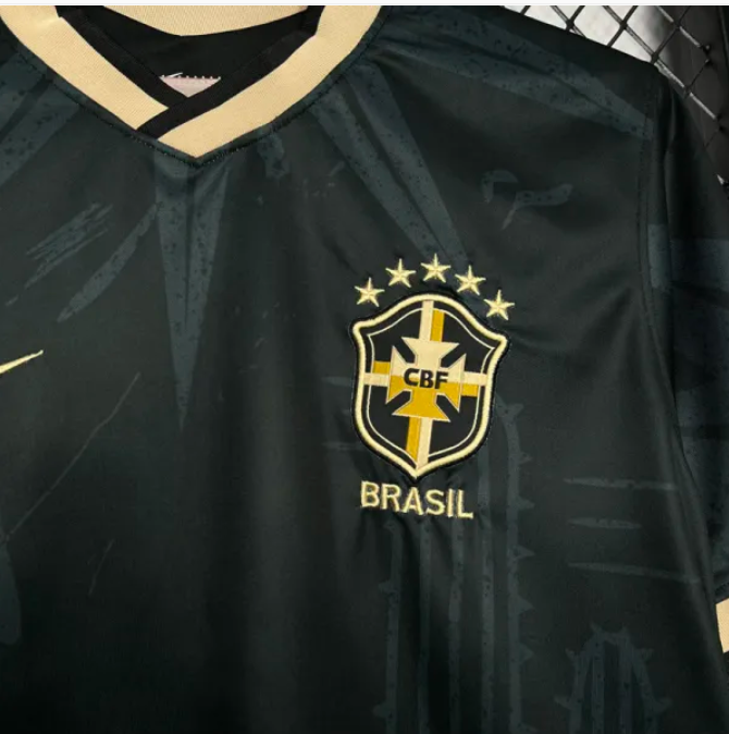 Maillot de supporters du Brésil noir 2022-2023