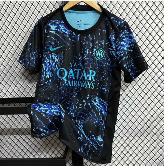 Maillot de football INT 25-26, édition spéciale bleu et noir