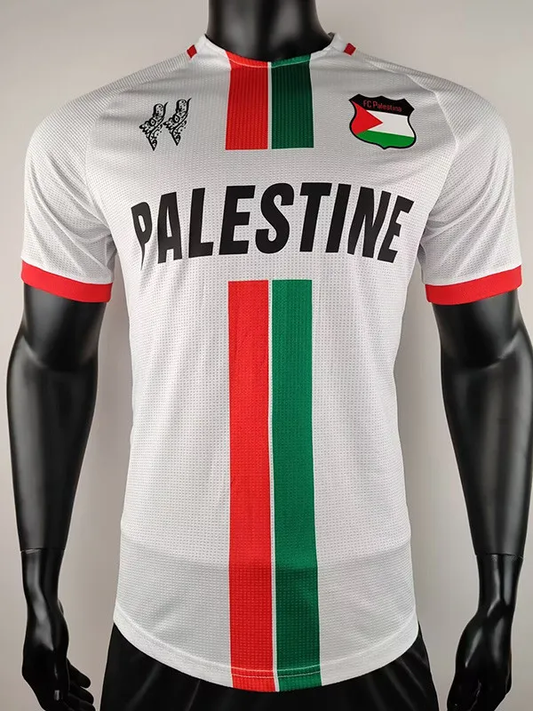 Maillot de football blanc Palestine FC 24-25, version joueur