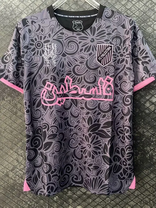 Maillots d'entraînement Palestine FC 2024-2025, gris et noir